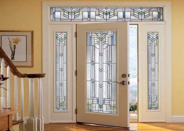 Входная группа с витражом в Фрязино