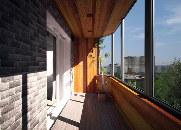 Остекление лоджии алюминиевым профилем под ключ в Фрязино