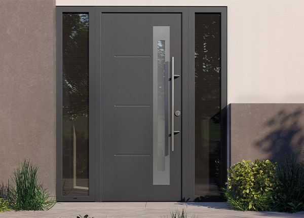 Входная алюминиевая дверь в дачный дом в Фрязино